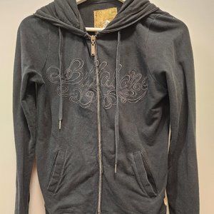 Small Vintage black billabong black zipup hoodie